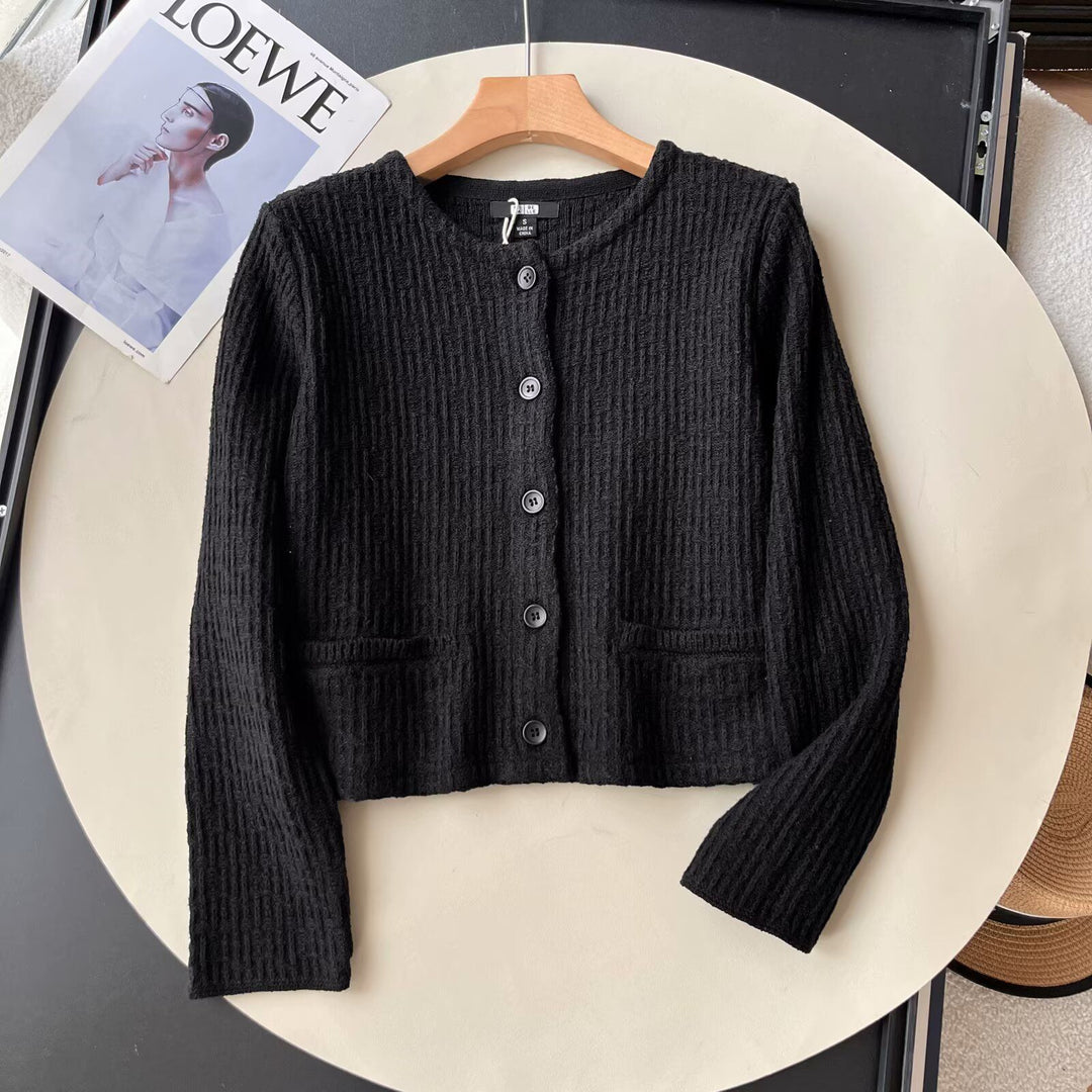 Damen Hübscher Strickcardigan mit strukturiertem Muster Drune