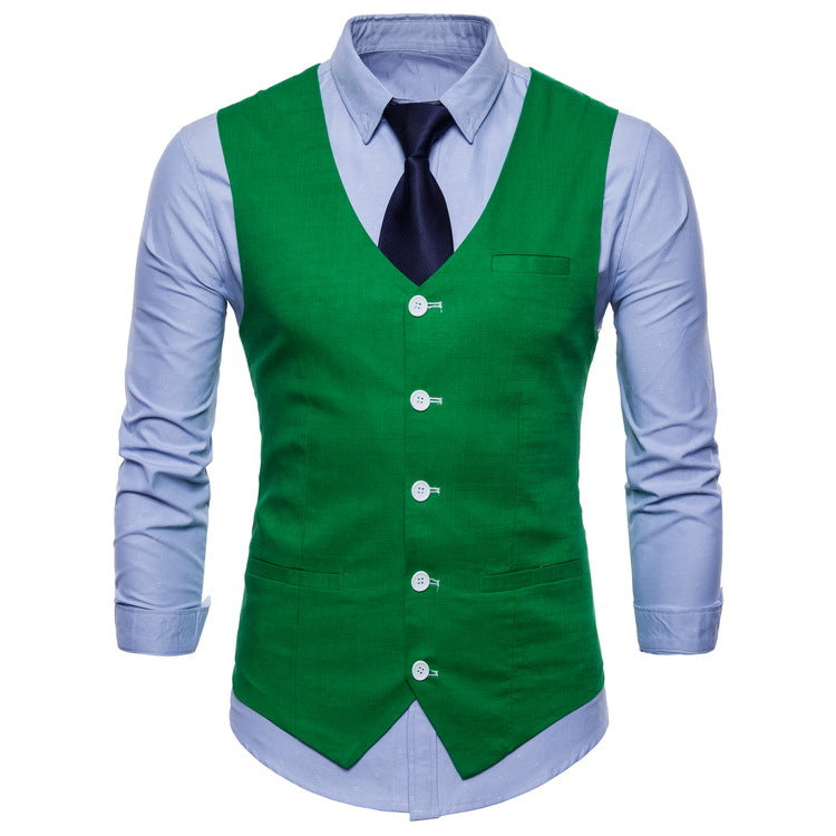 Herren elegante Anzugweste mit praktischen Taschen und detailliertem Design Drune