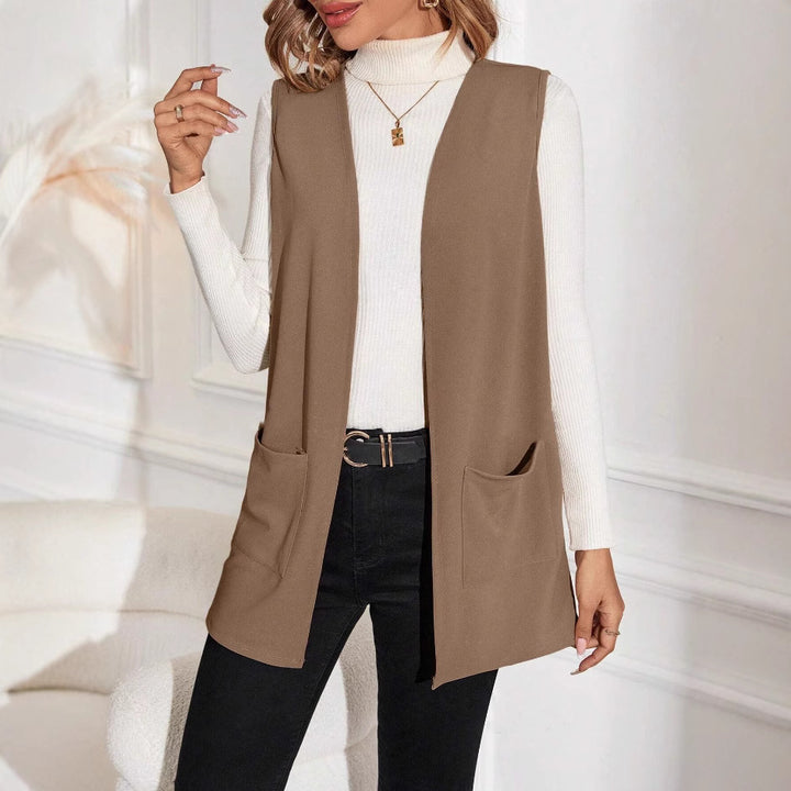 Damen Longline Wendeweste mit Taschen Drune