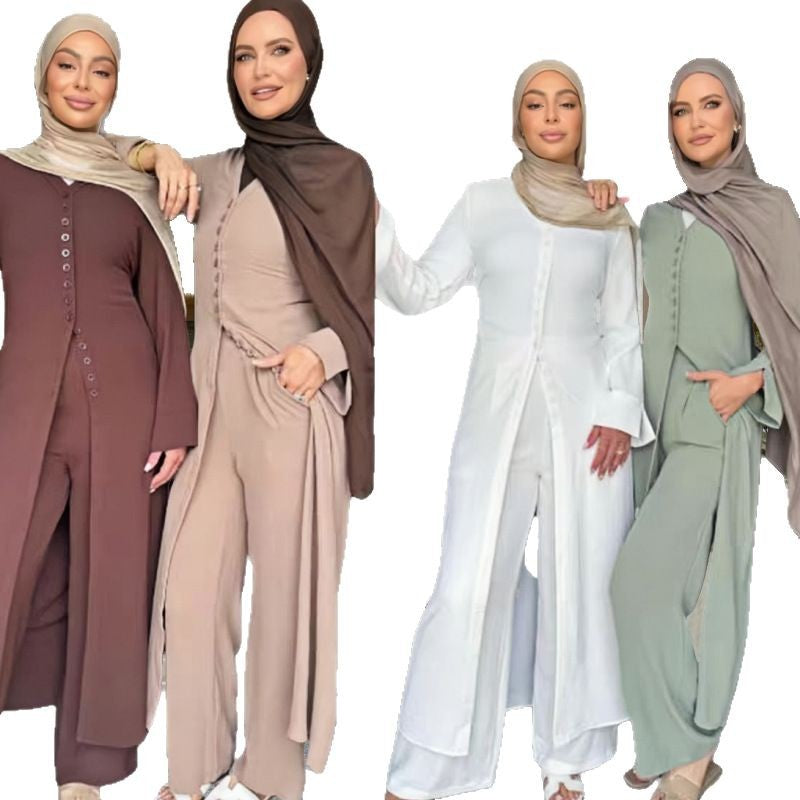 Damen Jumpsuit mit elegantem Knopfdesign und weitem Bein Drune