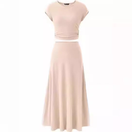 Damen Maxikleid mit raffinierten Raffungselementen und elegantem Schnitt Drune