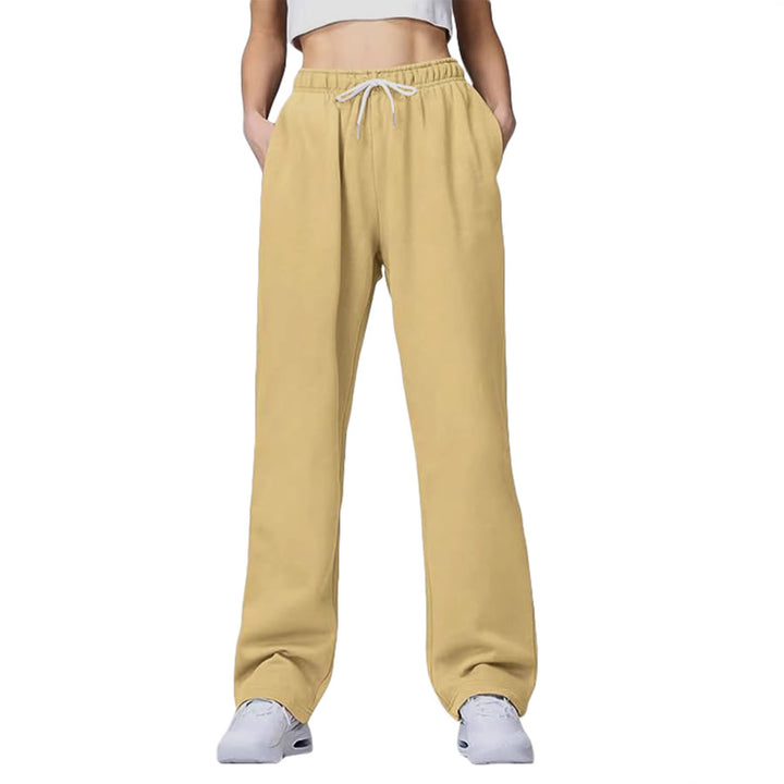 Damen bequeme Sporthose mit elastischem Bund und seitlichen Taschen Drune