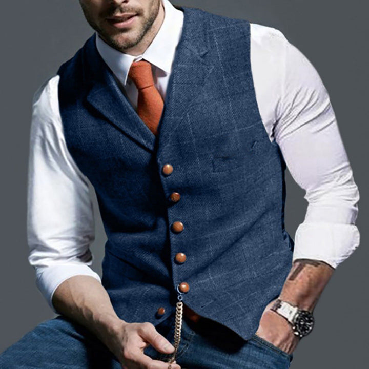 Herren elegante Trachtenweste aus hochwertigem Stoff Drune
