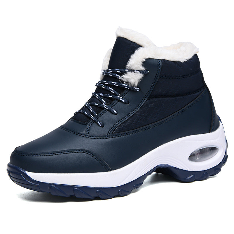 Damen Winterboots mit modischem Kunstfellkragen und rutschfester Sohle Drune