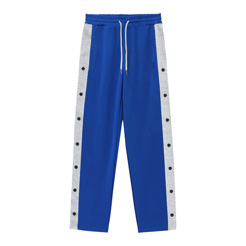 Damen Sportliche Freizeitpants mit Druckknöpfen an den Seiten Drune
