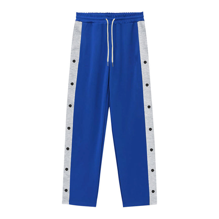 Damen Sportliche Freizeitpants mit Druckknöpfen an den Seiten Drune