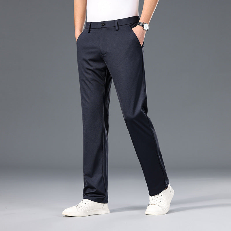 Herren stilvolle Chinohose mit komfortablem Schnitt und elegantem Detail Drune