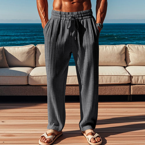 Herren lässige Freizeithose mit atmungsaktivem Material und elastischem Bund Drune