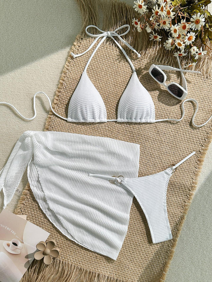 Damen Triangel-Bikini mit Wickelrock Drune