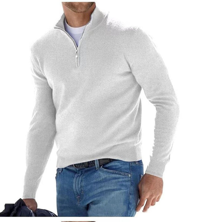 Damen nan leichter Sweatshirtpullover mit halbem Reißverschluss Drune