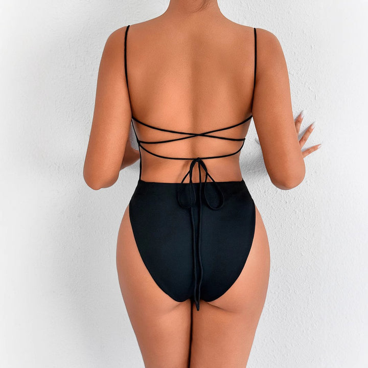 Damen Body mit tiefem Ausschnitt und schmalen Trägern Drune