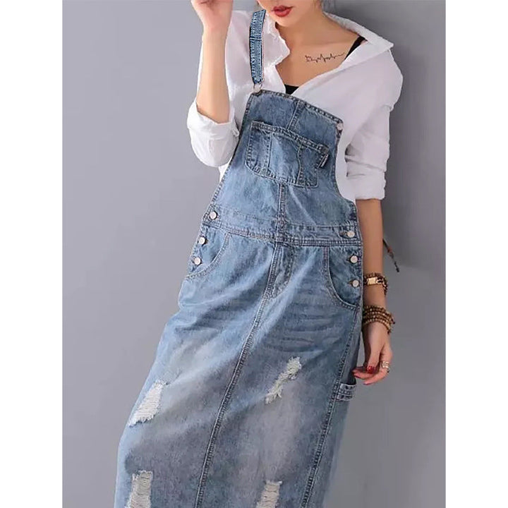 Drune | Damen-Jeansrock mit Trägern