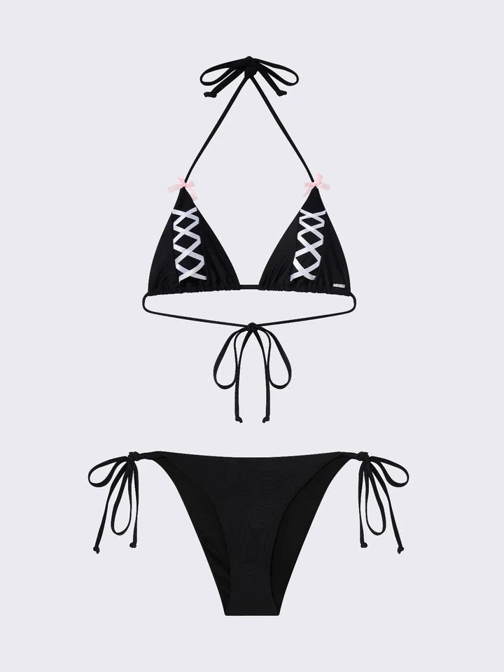 Damen Triangel-Bikini mit raffinierten Schnürdetails Drune