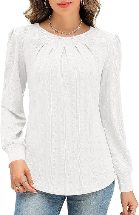 Damen Stylische Bluse mit dekorativem Faltenwurf Drune