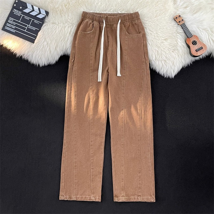 Damen lässige Freizeithose mit elastischem Bund und praktischen Taschen Drune