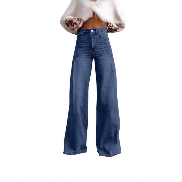 Damen Weite High-Waist Jeans im Urbanen Stil Drune