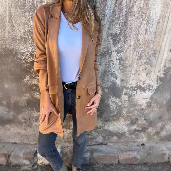 Damen Elegante und bequeme Suede-Blazer Drune