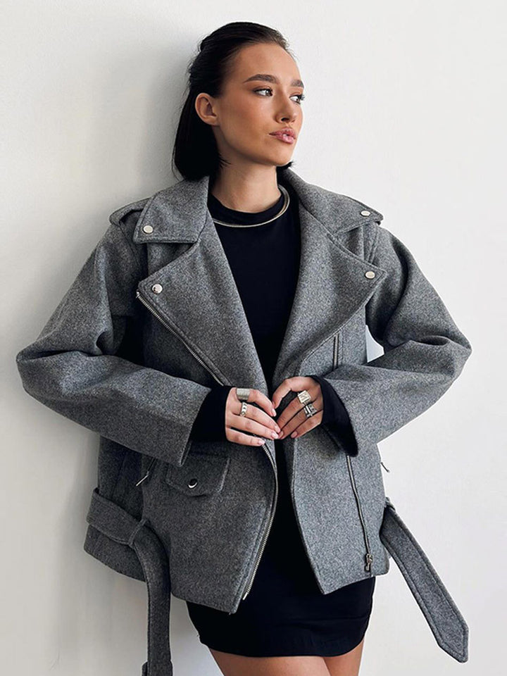 Damen Modische Oversized Jacke Drune