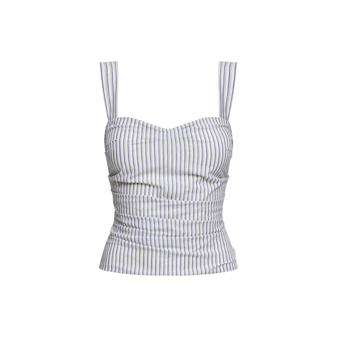 Damen Elegantes Oberteil mit schmalen Trägern und gestreiftem Design Drune