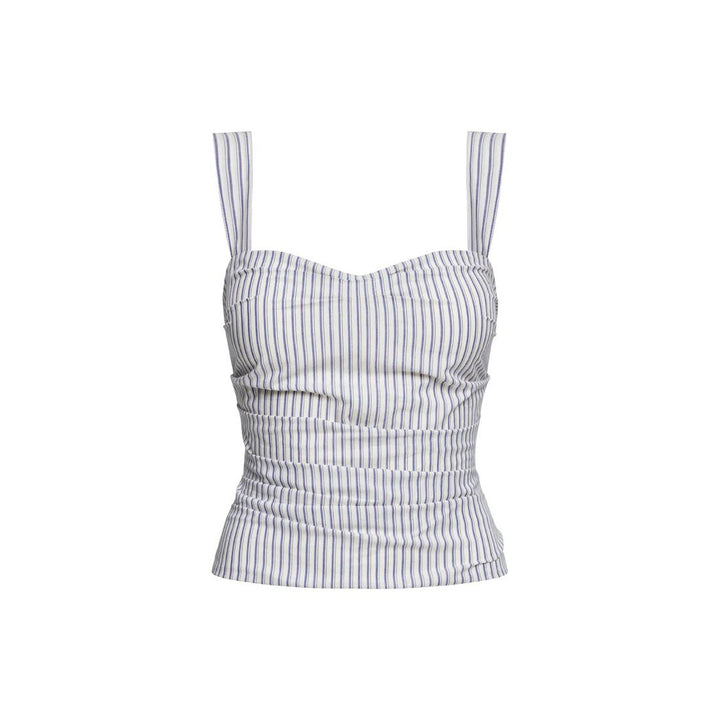 Damen Elegantes Oberteil mit schmalen Trägern und gestreiftem Design Drune