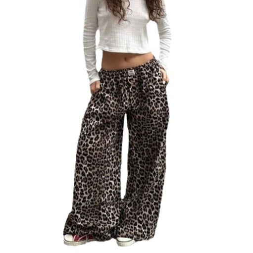Damen Weitgeschnittene Leo-Hose Drune