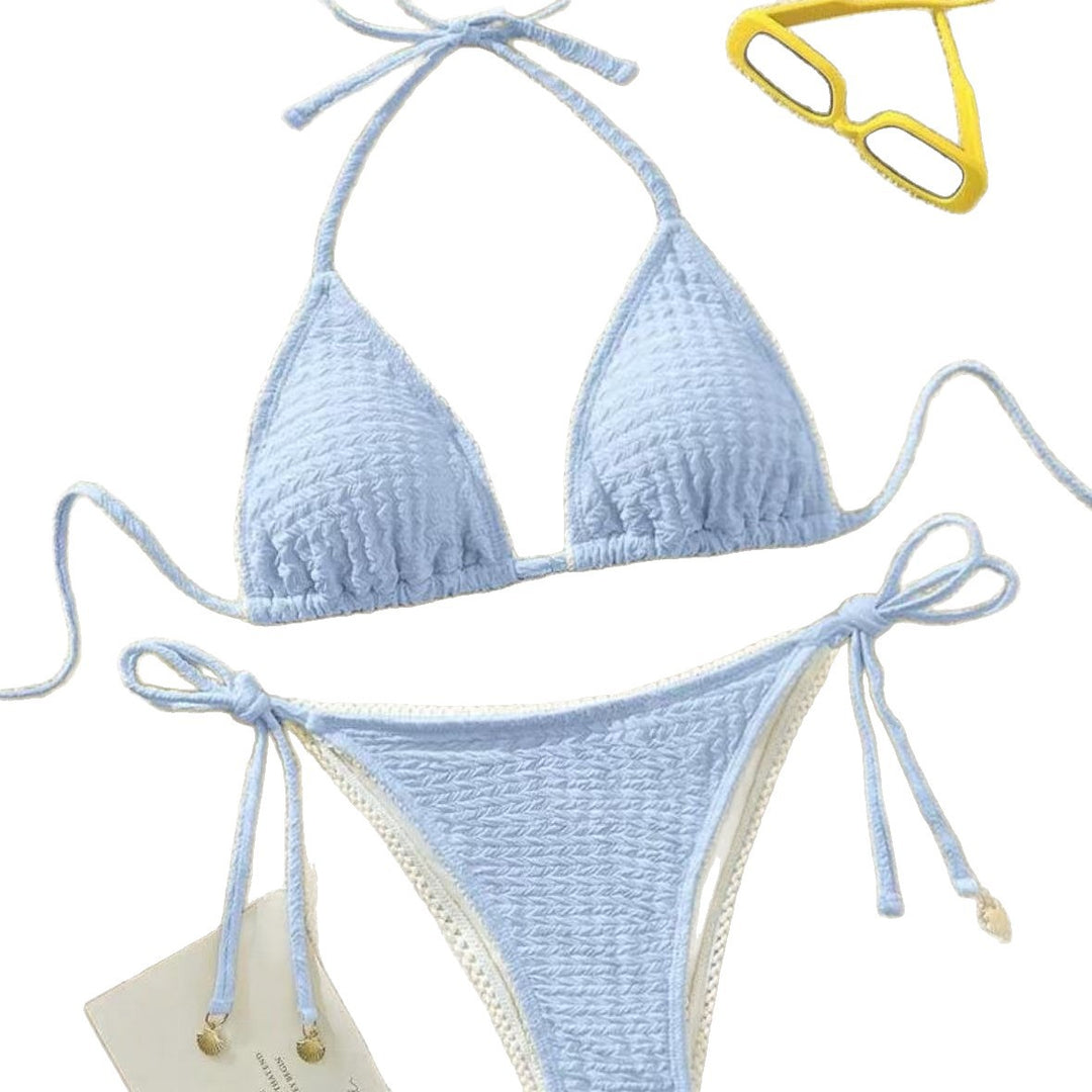 Damen Raffinierter Triangel-Bikini mit elegantem Rüschendesign Drune