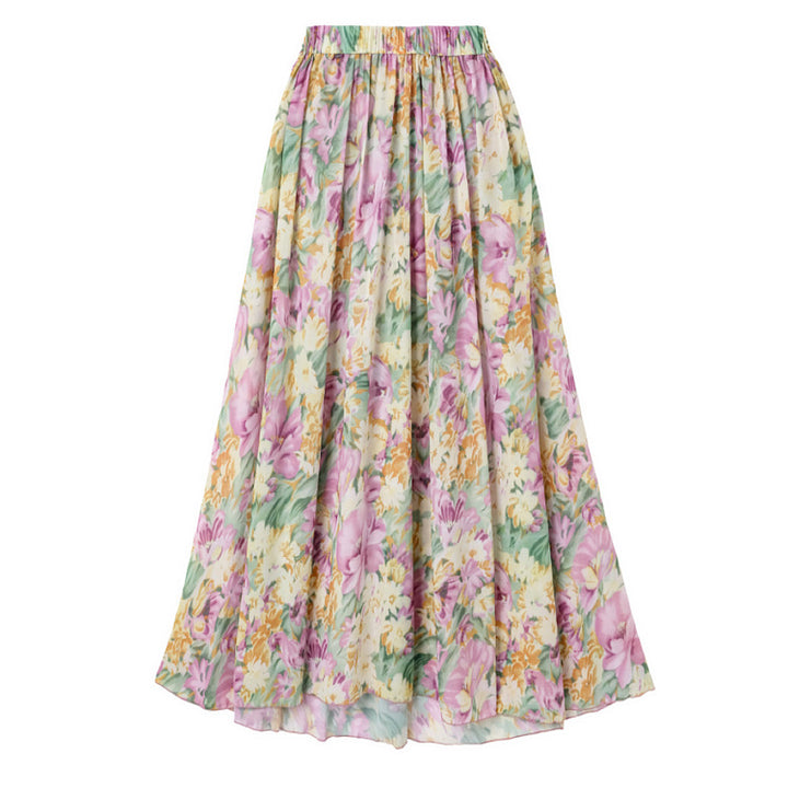 Damen Einseitiger Badeanzug mit floralen Mustern und glamouröse Kette Drune