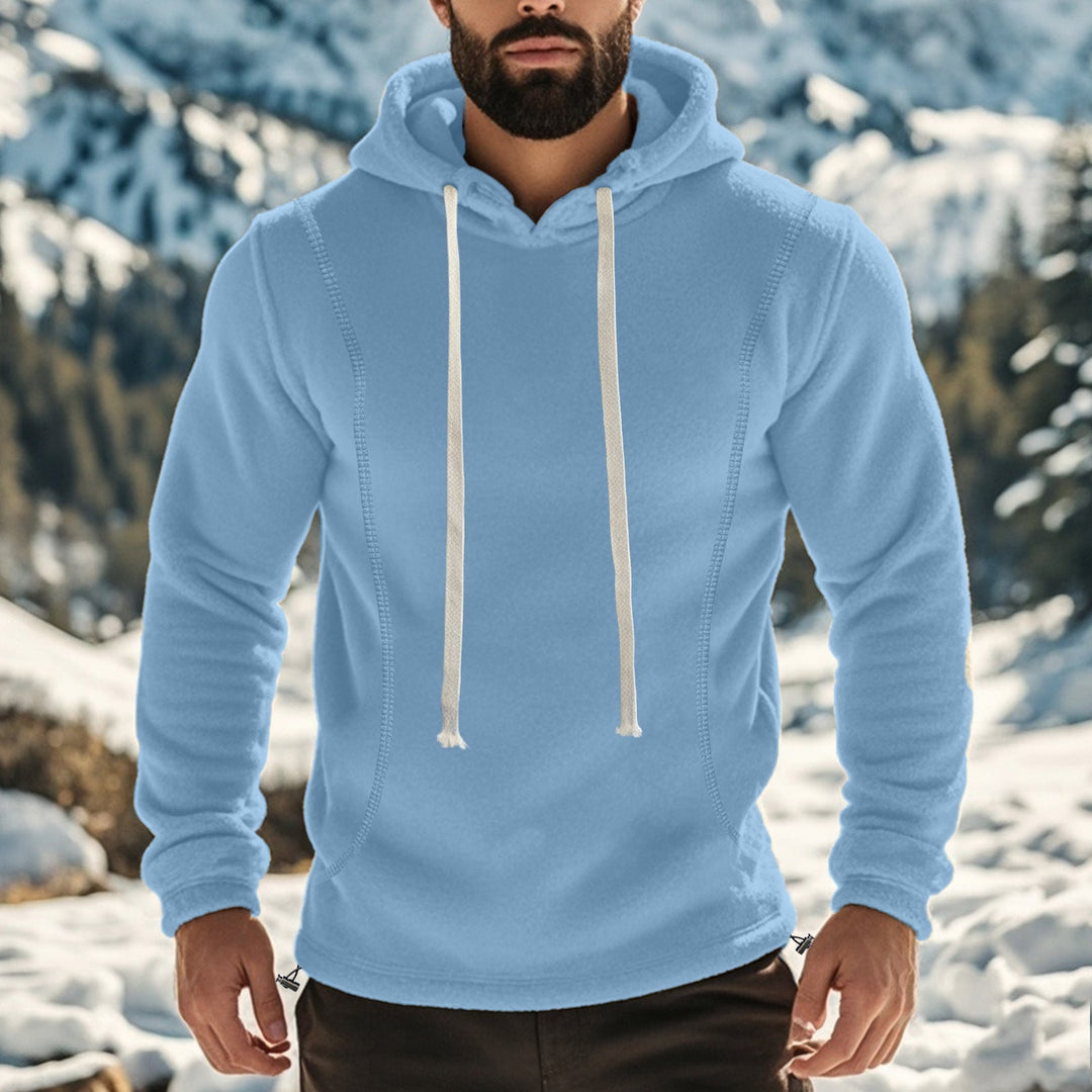 Kapuzenpullover Herren sportlich mit Kontrastnähten
