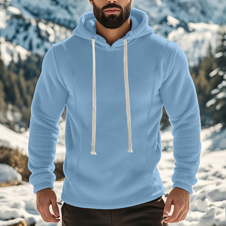 Kapuzenpullover Herren sportlich mit Kontrastnähten