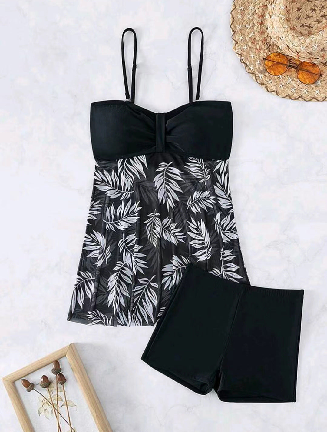 Damen Tankini-Set mit floralen Elementen Drune