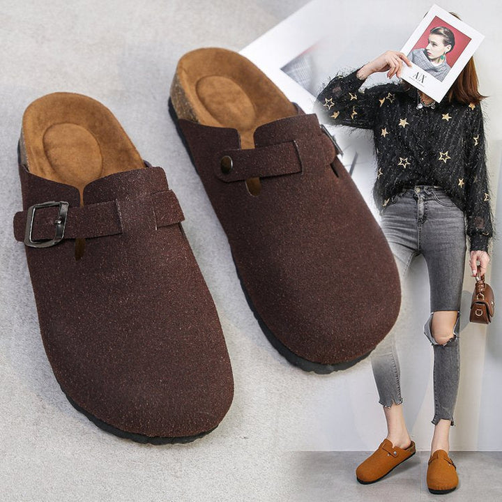 Damen Bequeme Clogs mit verstellbarem Riemen und anatomischem Fußbett Drune
