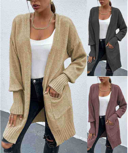 Damen Grobstrick-Cardigan mit tiefen Taschen und lässigem Design Drune