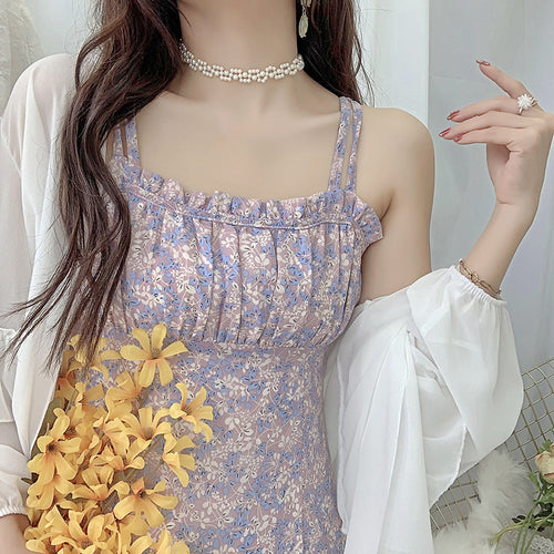 Damen Chiffonbluse mit voluminösen Rüschensäumen Drune
