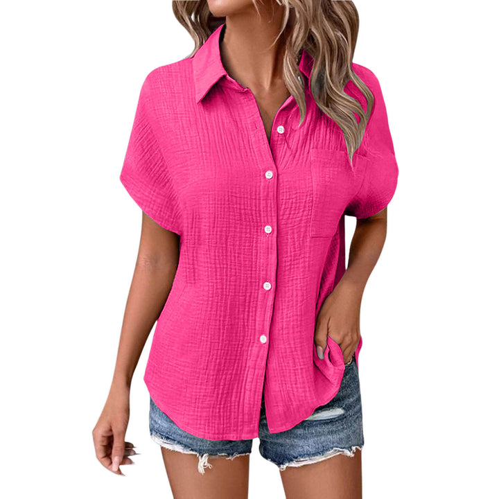 Damen lässige Knopfleistenbluse Drune
