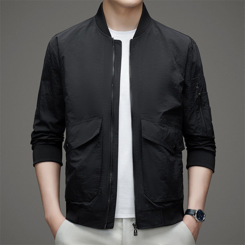 Herren sportliche Bomberjacke mit praktischen Taschen und stylishen Details Drune