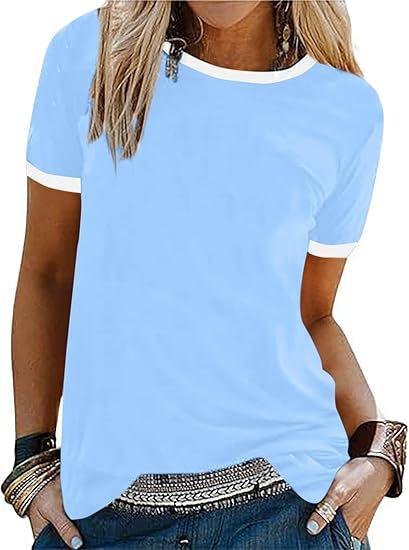 Damen T-Shirt mit kontrastierenden Ärmeln Drune