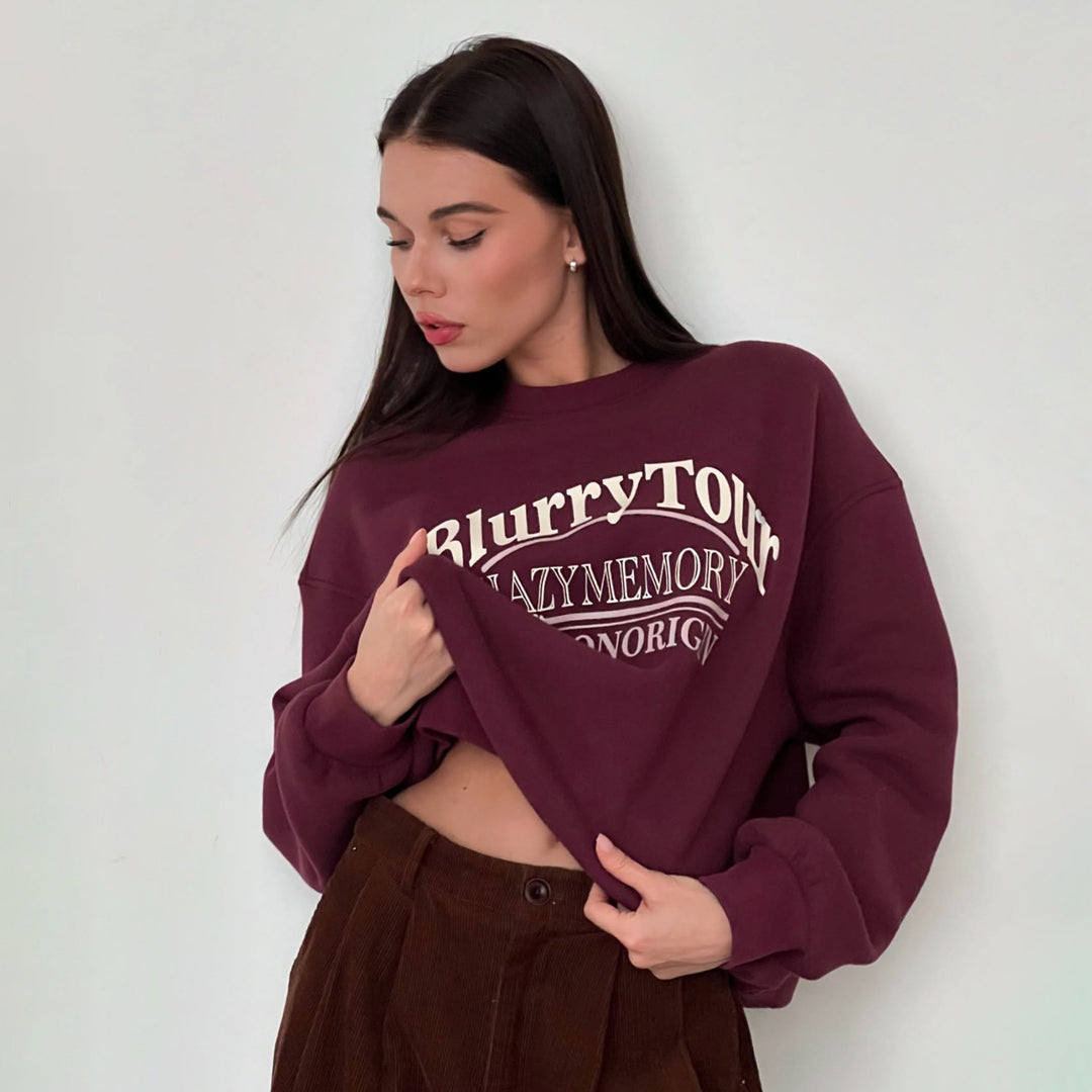 Damen Sweatshirt mit stilvollem Logo und lässigem Schnitt Drune