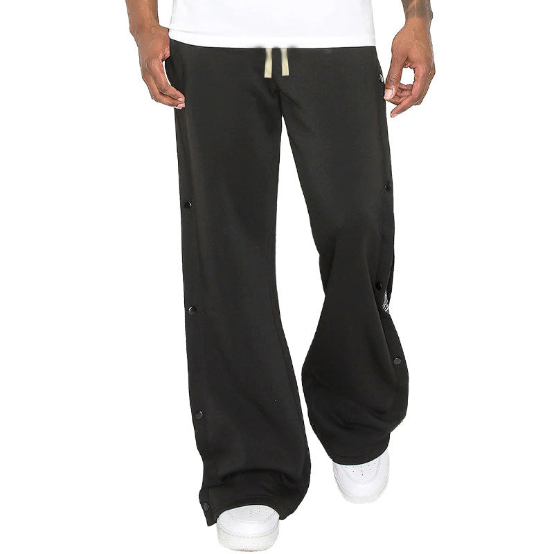 Damen nan Jogginghose mit seitlichen Druckknopfschlitzen und Paisley-Einsatz Drune