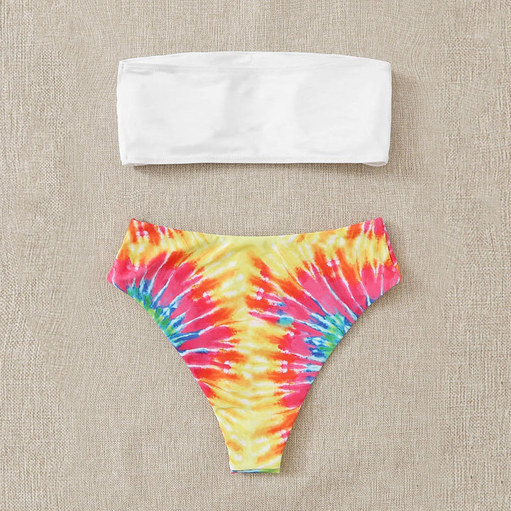 Damen Bikini-Set mit trendigem Bandeau-Oberteil und hohem Taillenschnitt Drune