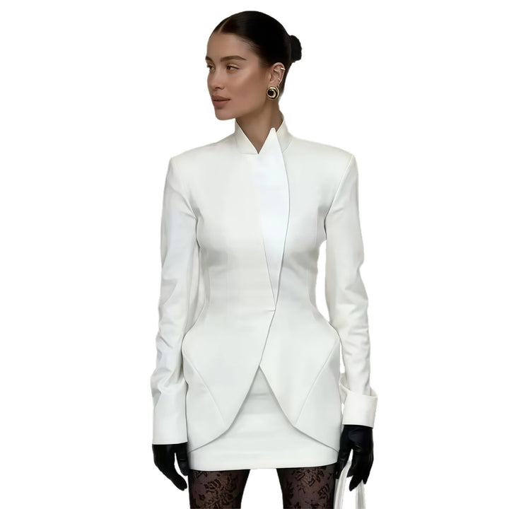 Damen Eleganter Blazer mit asymmetrischem Schnitt und tailliertem Design Drune