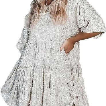 Damen Abendkleid mit funkelnden Pailletten Drune
