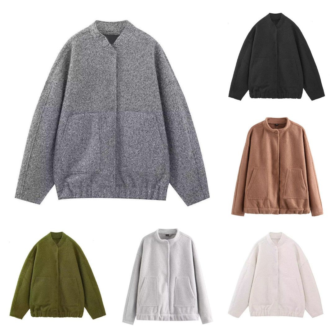 Damen Fleece-Jacke mit praktischen Taschen und elastischem Bund Drune