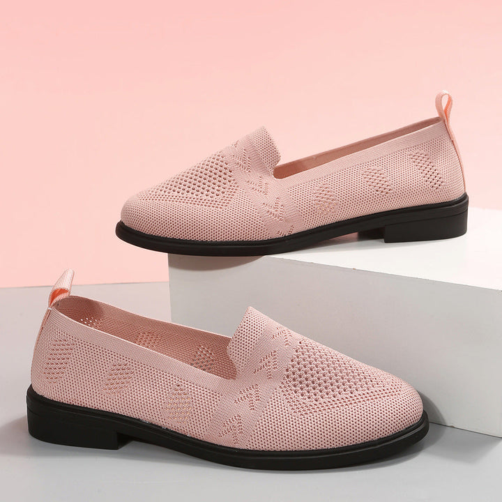 Damen luftige Slip-On Sneakers mit atmungsaktivem Netzmaterial Drune