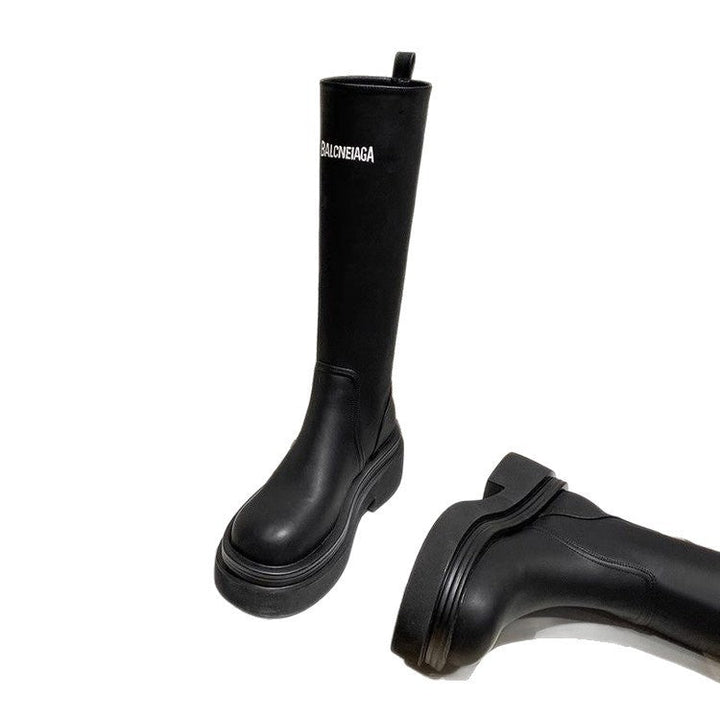 Damen Strapazierfähige und modische Stiefel mit hohem Schaft Drune