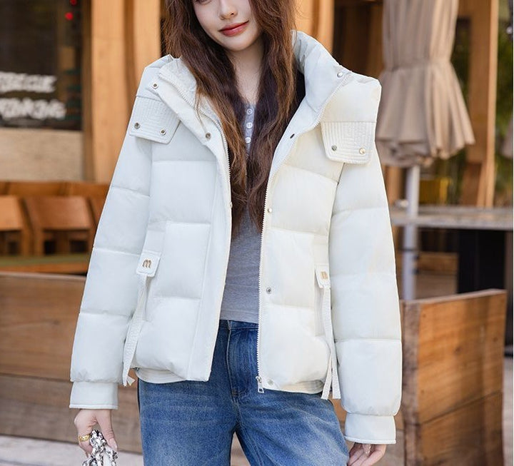 Damen modische Steppjacke mit hohem Kragen und praktischen Taschen Drune