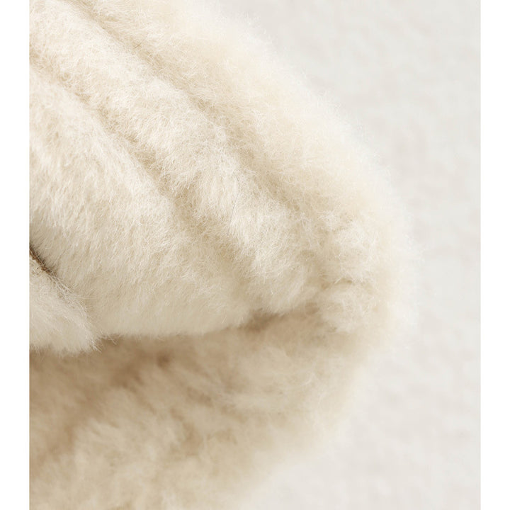 Damen Teddyjacke mit Button-Details und zwei aufgesetzten Taschen Drune