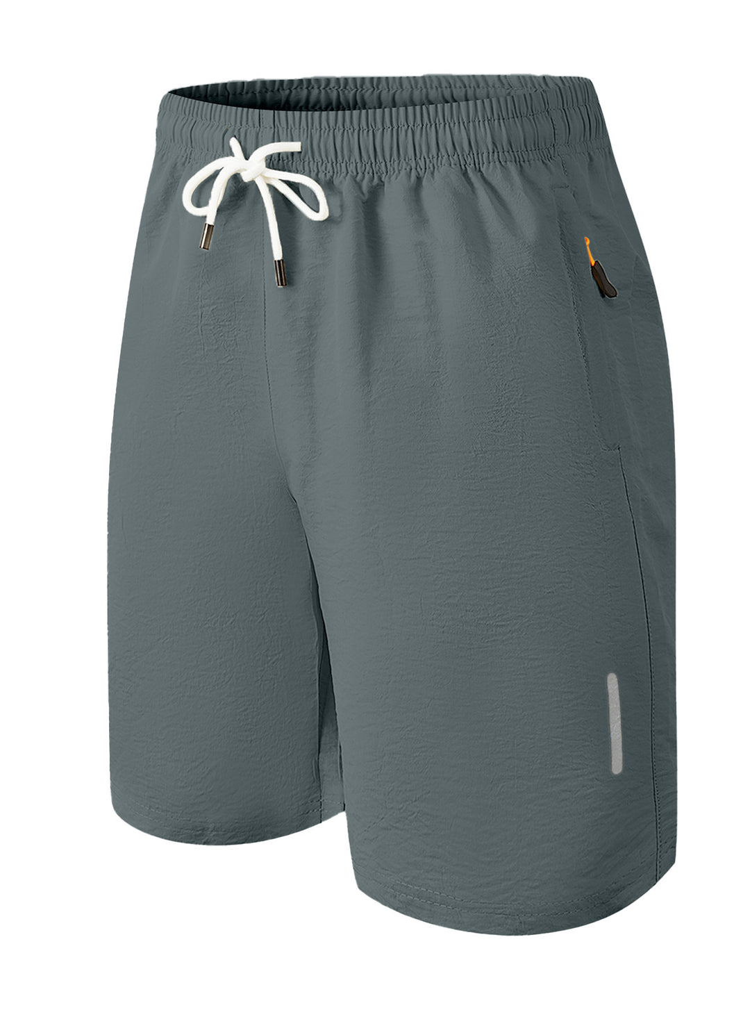 Herren nan ultraleichte schnelltrocknende Sport- und Badeshorts mit Elastikbund Kordelzug Reißverschlusstasche und reflektierendem Detail Drune