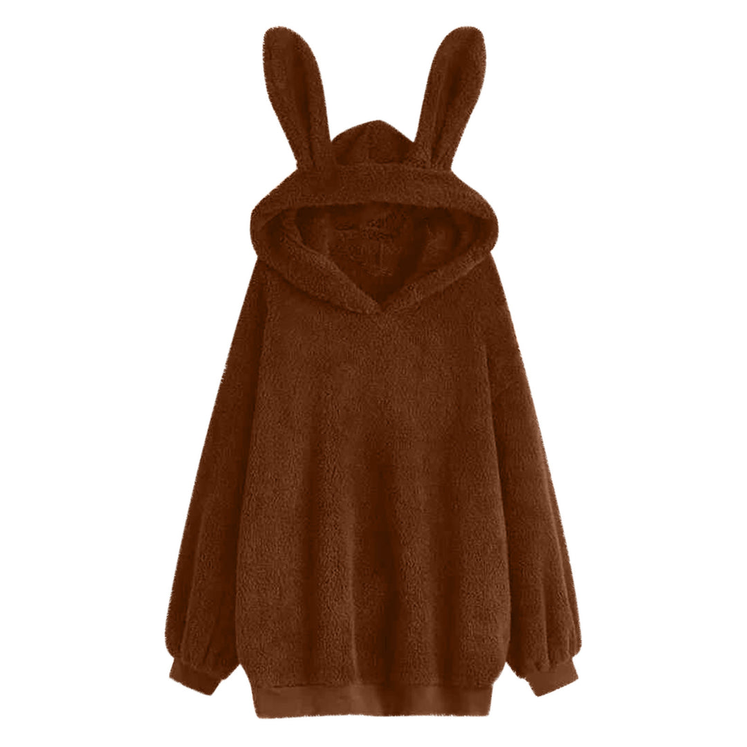 Damen Kuscheliger Hoodie mit Hasenohren Drune