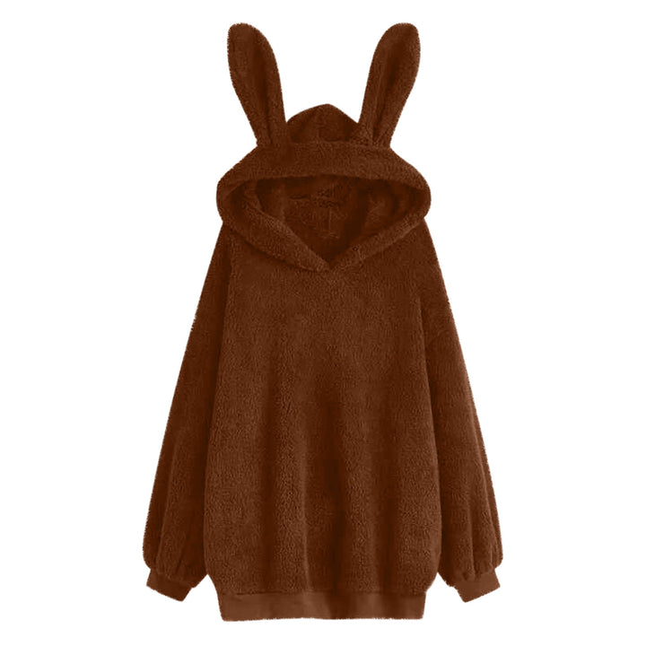 Damen Kuscheliger Hoodie mit Hasenohren Drune