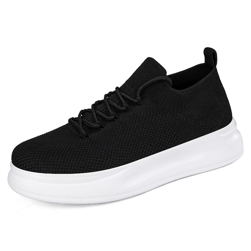 Damen nan elastischer Strick-Slip-on Sneaker mit viskoelastischer Fußbett-Einlage und dämpfender Plateau-Laufsohle Drune